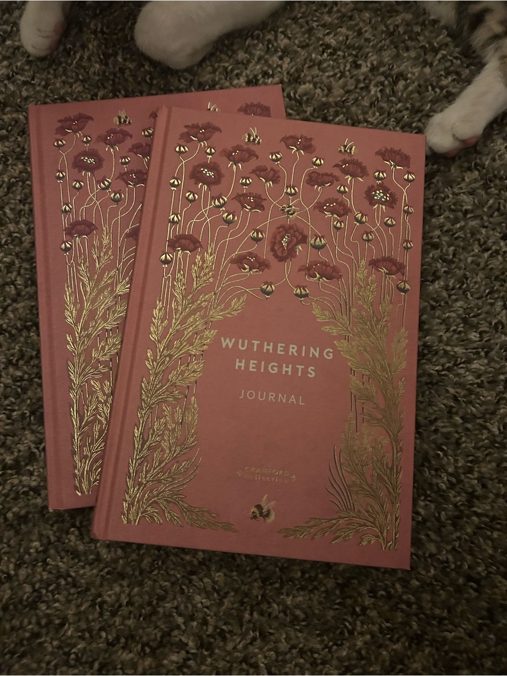 Wuthering Heights Book with Matching Rose Gold Journal - Floral Embossed